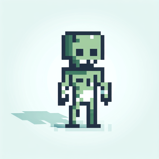 minecraft zombi.
Single Game Texture.  In-Game asset.  2d.  Blank background.  High contrast.  No shadows