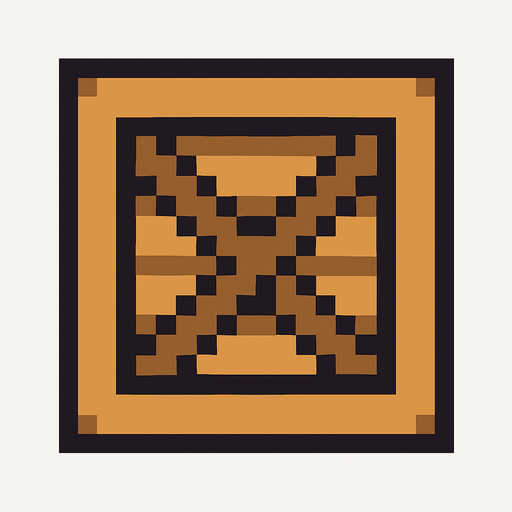 Box 2d pixilated topdown.
In-Game asset.  2d.  High contrast.  No shadows