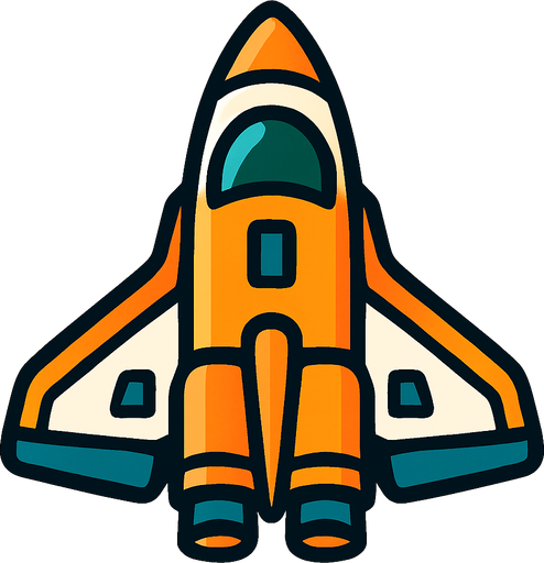uzay aracı.
In-Game asset.  2d.  High contrast.  No shadows