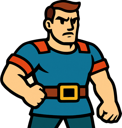 MAN.
In-Game asset.  2d.  High contrast.  No shadows