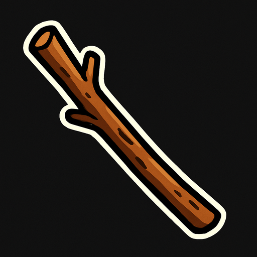 Stick.
In-Game asset.  2d.  High contrast.  No shadows