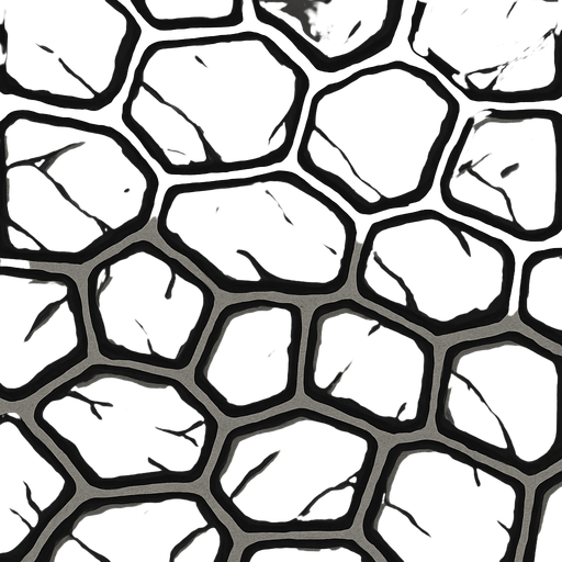 a floor made of stone.
In-Game asset.  2d.  High contrast.  No shadows