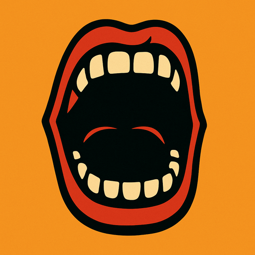 Screaming mouth.
In-Game asset.  2d.  High contrast.  No shadows