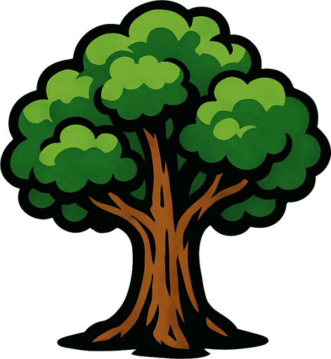 Ağaç.
In-Game asset.  2d.  High contrast.  No shadows