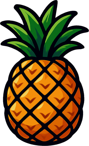 Ananas.
In-Game asset.  2d.  High contrast.  No shadows