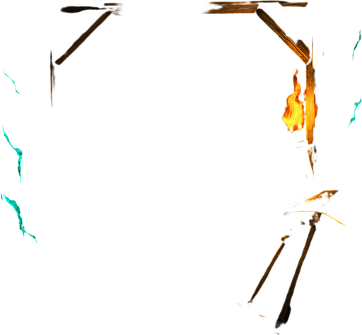 An underground medieval mine with flickering torchlight, wooden supports, glowing ore veins, pickaxes leaning on rocks, deep shadows and echoing silence, realistic.
In-Game asset.  2d.  High contrast.  No shadows