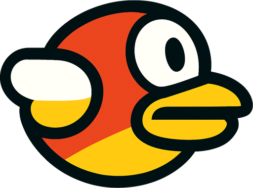 Make it flapy bird shape.
2d.  High contrast.  No shadows