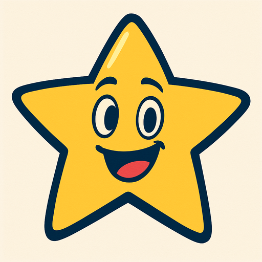 Estrella animada.
In-Game asset.  2d.  High contrast.  No shadows