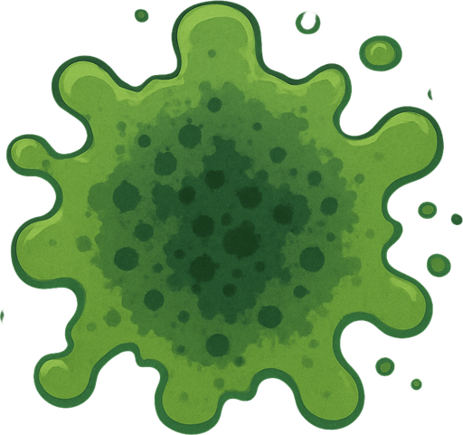 green mold stain 2d.
In-Game asset.  2d.  High contrast.  No shadows