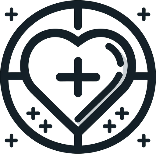 Heart_icon.
Single Game Texture.  In-Game asset.  2d.  Blank background.  High contrast.  No shadows