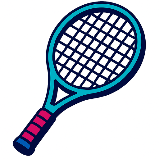Raquette professionnelle.
In-Game asset.  2d.  High contrast.  No shadows