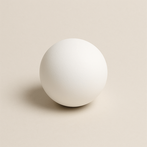 a simple white ball.
uniform light