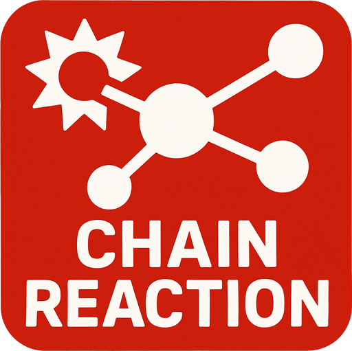 Chain reaction button.
In-Game asset.  2d.  High contrast.  No shadows