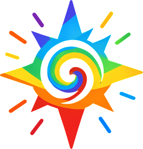 rainbow energy.
In-Game asset.  2d.  High contrast.  No shadows