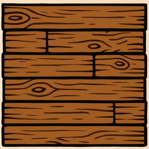 Ahşap duvr.
In-Game asset.  2d.  High contrast.  No shadows