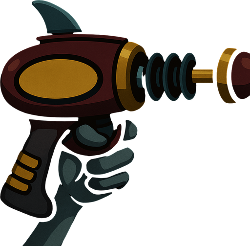 Darker colours held by a grey alien hand