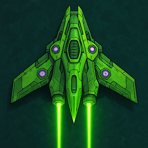 poison laser spaceship top view.