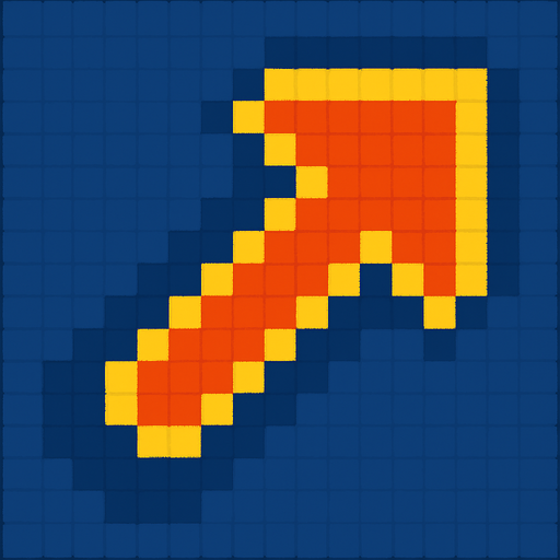 indicator, pixel, 2d.
In-Game asset.  2d.  High contrast.  No shadows