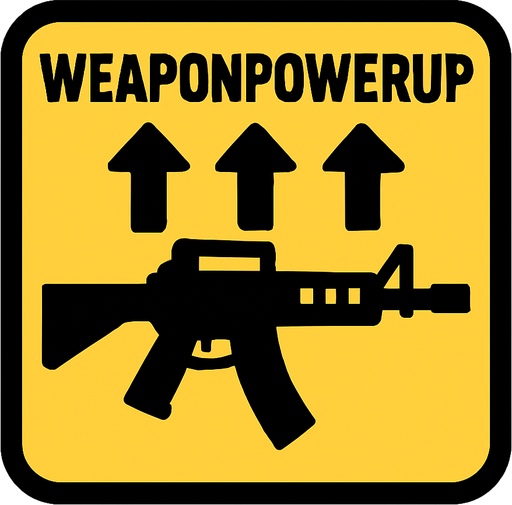 Weaponpowerup.
In-Game asset.  2d.  High contrast.  No shadows