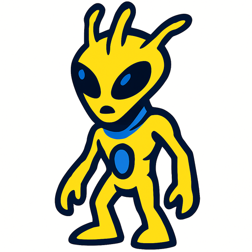 aliean.
In-Game asset.  2d.  High contrast.  No shadows