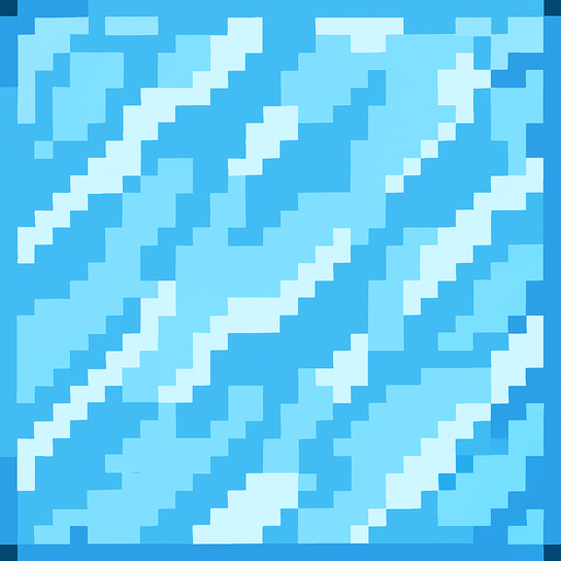 Make a 2D top down pixelated flat image of ice.
In-Game asset.  2d.  High contrast.  No shadows