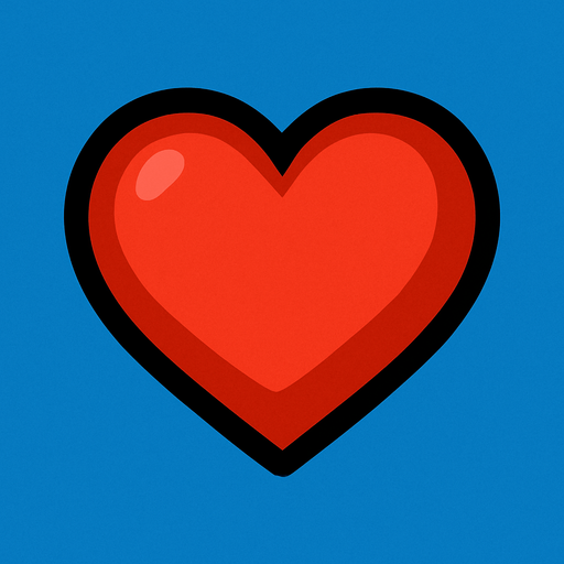 Heart.
In-Game asset.  2d.  High contrast.  No shadows