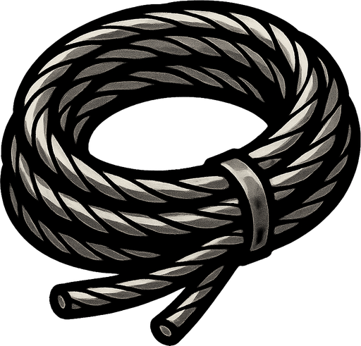 metal cable.
In-Game asset.  2d.  High contrast.  No shadows