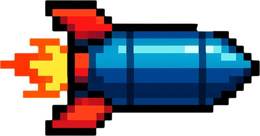 Bana uzay gemisinin mermisini 2d pixel çiz.
In-Game asset.  2d.  High contrast.  No shadows