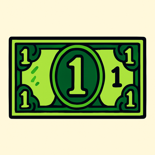 1 dolarlık para resmi olsun.
In-Game asset.  2d.  High contrast.  No shadows