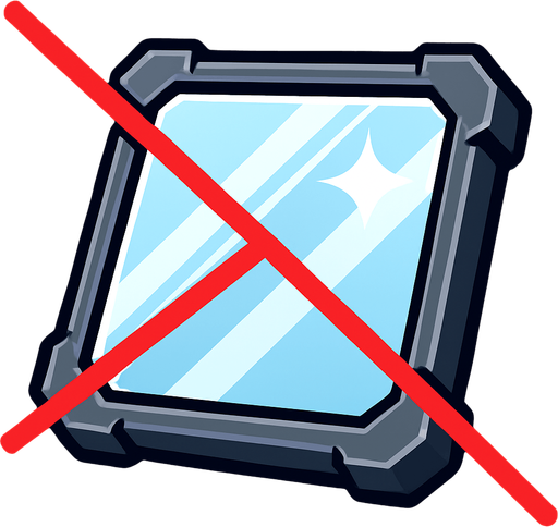 Highly reflective mirror to deflect lasers.
In-Game asset.  2d.  High contrast.  No shadows