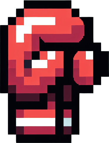 Boxing glove, pixel art
Single Game Texture. In-Game asset. 2d. Blank background. High contrast. No shadows.