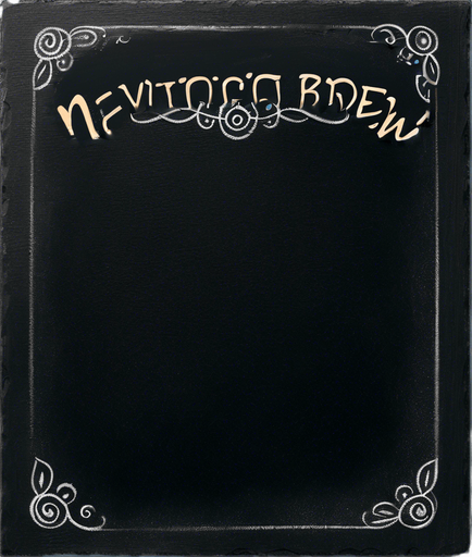 Text "NOVICE BREW" handwritten in chalk