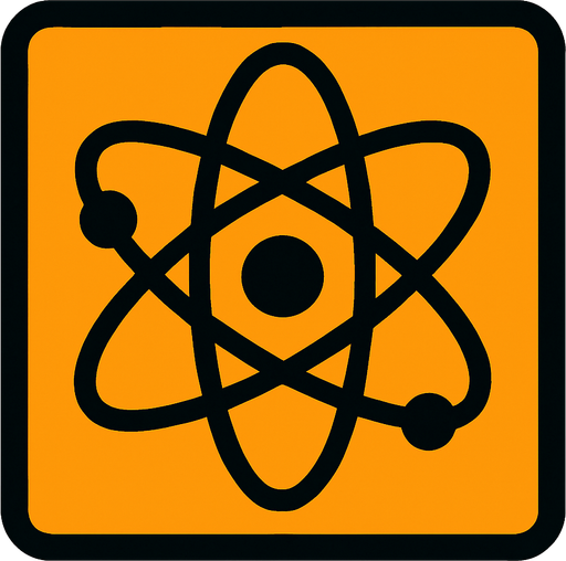 Atomic symbol.
In-Game asset.  2d.  High contrast.  No shadows