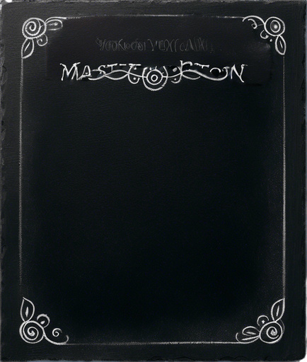 The Words "MASTER POTION" in white chalk