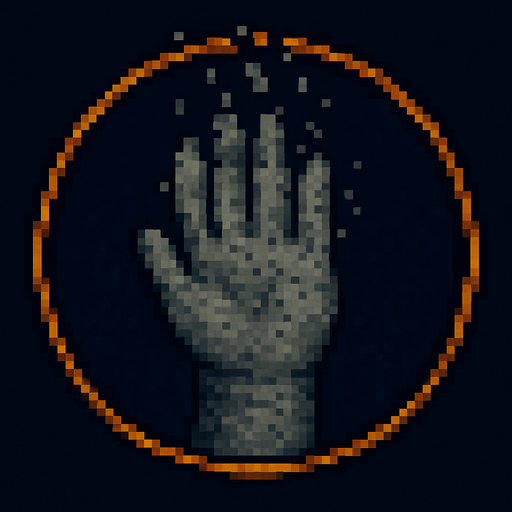 A hand with its fingers symbolizing ash