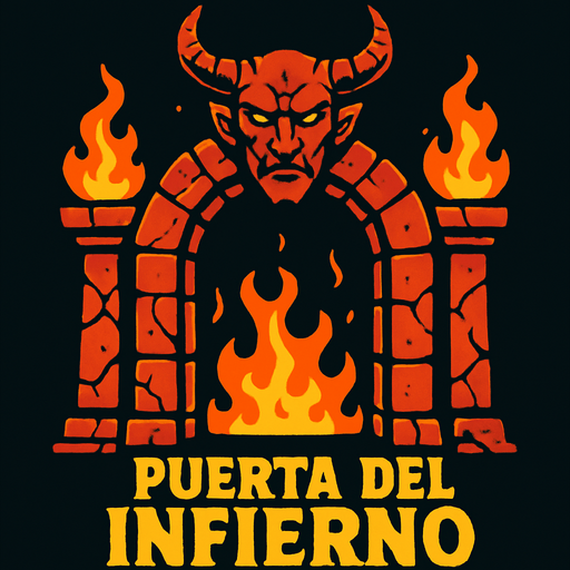 puerta del infierno.
In-Game asset.  2d.  High contrast.  No shadows