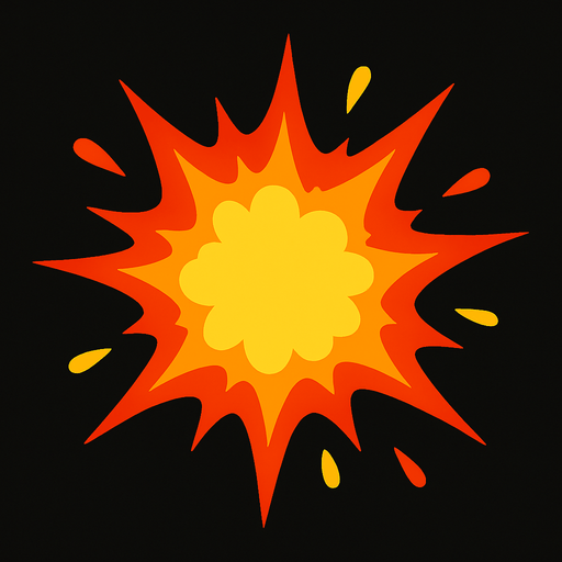 patlama efekti.
In-Game asset.  2d.  High contrast.  No shadows