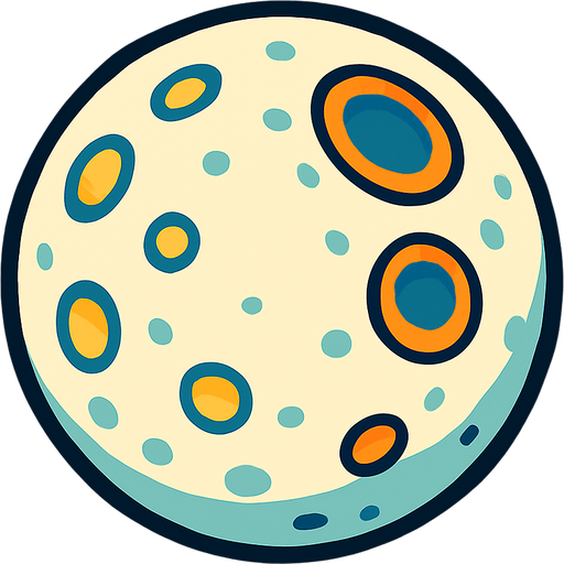 Moon.
In-Game asset.  2d.  High contrast.  No shadows