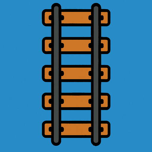 2d rail upside view.
In-Game asset.  2d.  High contrast.  No shadows