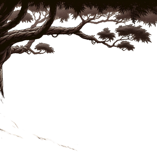 From the vantage point of a lofty tree branch, the world unfolds in a panoramic display of nature and human activity..
Single Game Texture. In-Game asset. 2d. Blank background. High contrast. No shadows.