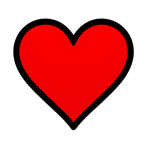 kalbi kırmızı yap.
In-Game asset.  2d.  High contrast.  No shadows. bu kalbi  kırmızı yap