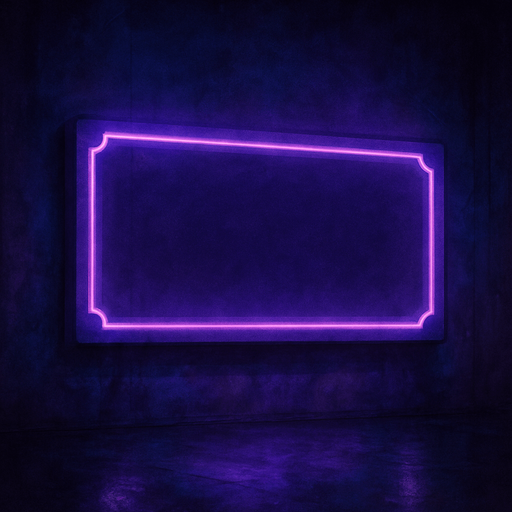 semi-realistic comic book style, moody neon lighting, lo-fi urban atmosphere, rich textures, cinematic framing, purple and blue tones, soft gradients, ambient reflections