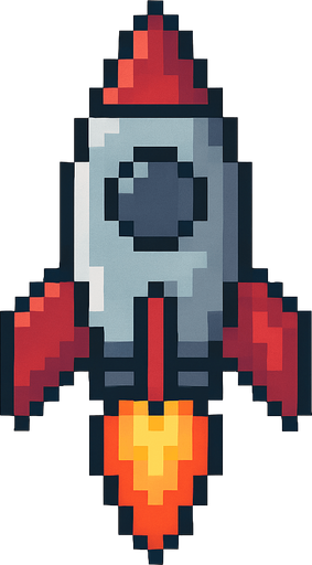 coete de pixeles.
In-Game asset.  2d.  High contrast.  No shadows