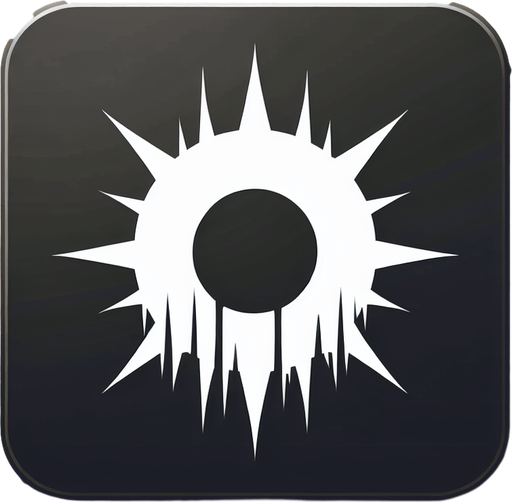 Fear icon, horror game Single Game Texture. In-Game asset. 2d. Blank background. High contrast. No shadows.