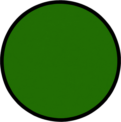 a circle with the color 0x4a8102.
In-Game asset.  2d.  High contrast.  No shadows