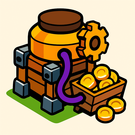 Gold mine of clash of clans.
In-Game asset.  2d.  High contrast.  No shadows