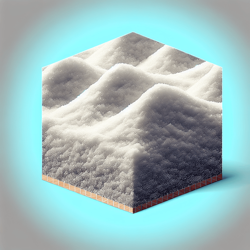 pile of sugar. Single Game Texture. In-Game asset. 2d. Blank background. High contrast. No shadows.