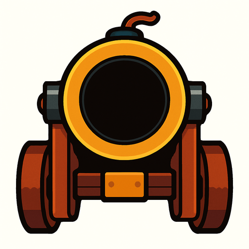 cañon gigante desde frete.
In-Game asset.  2d.  High contrast.  No shadows