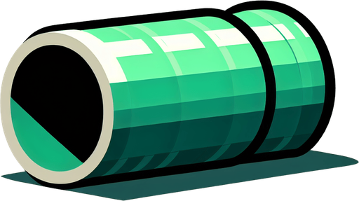 A single 
Green colour big pipes looking straight.
Single Game Texture. In-Game asset. 2d. Blank background. High contrast. No shadows.