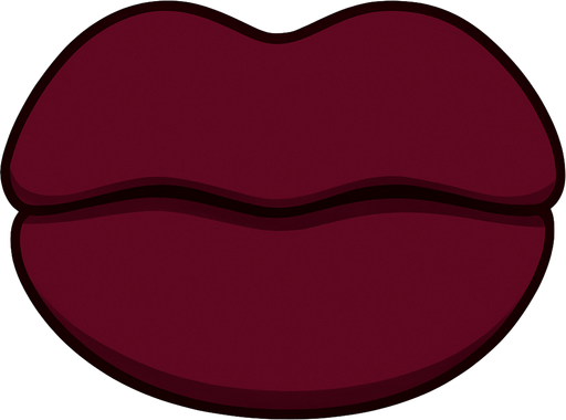 This mouth closed with lips